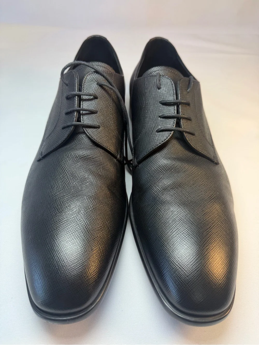 PRADA SAFFIANO LEATHER DERBY 2EC030 Men’s lace up shoe 10.5